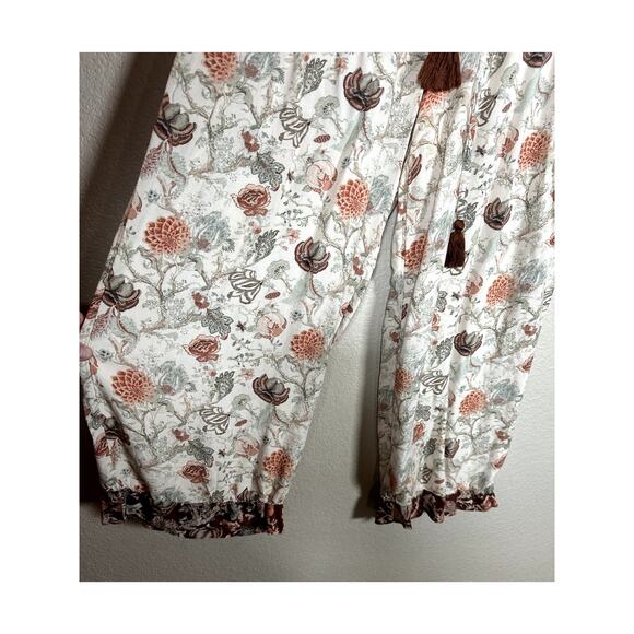 World Market Small Medium Boho Loose Fit Floral Casual PJ Bottom - Picture 3 of 6